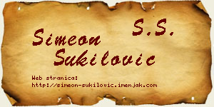 Simeon Šukilović vizit kartica